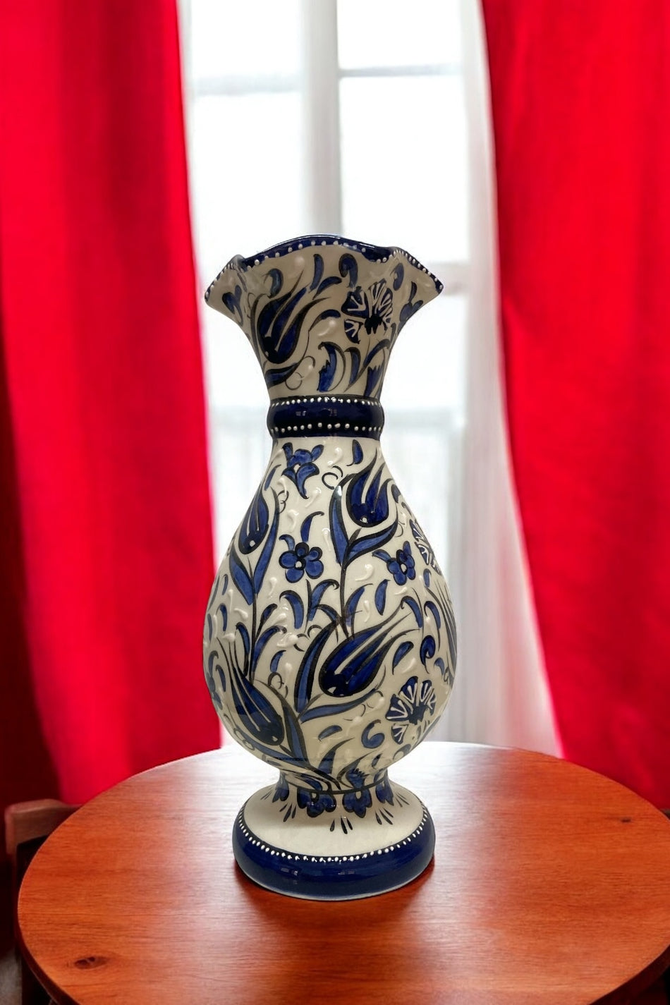 STORESZA Handcrafted Traditional Ceramic Vase - 30cm - MALLTURK