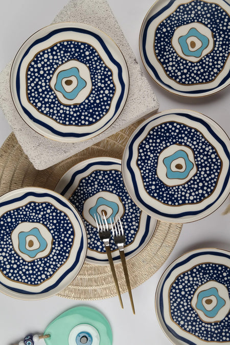 PORSER Pavo 6 Parca Porcelain Stolt Pasta Plate Set - MALLTURK