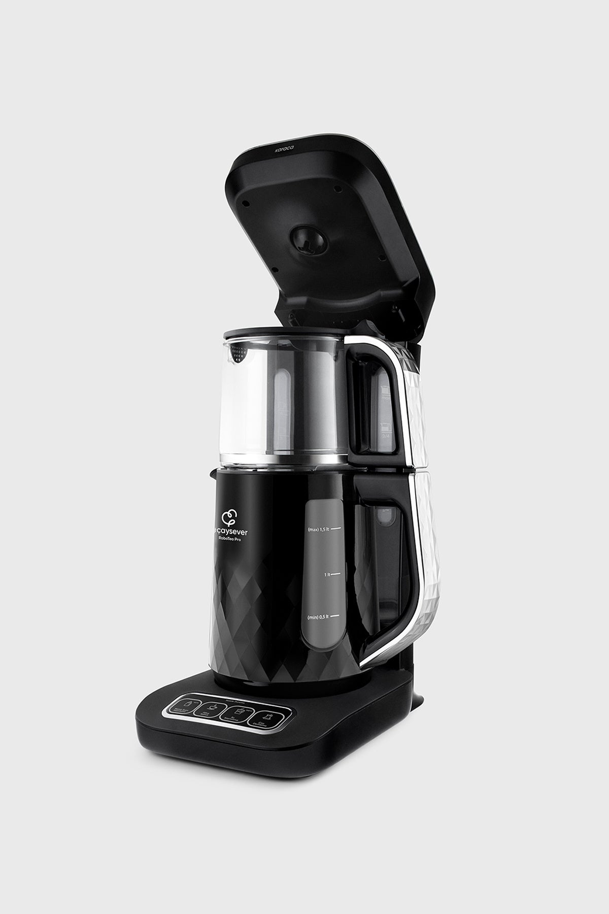 Karaca Robotea Pro Quartz 4 in 1 Talking Tea Maker Black Chrome - MALLTURK