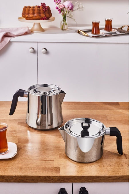 Karaca Sivuple Maxi Teapot Set, Black - MALLTURK