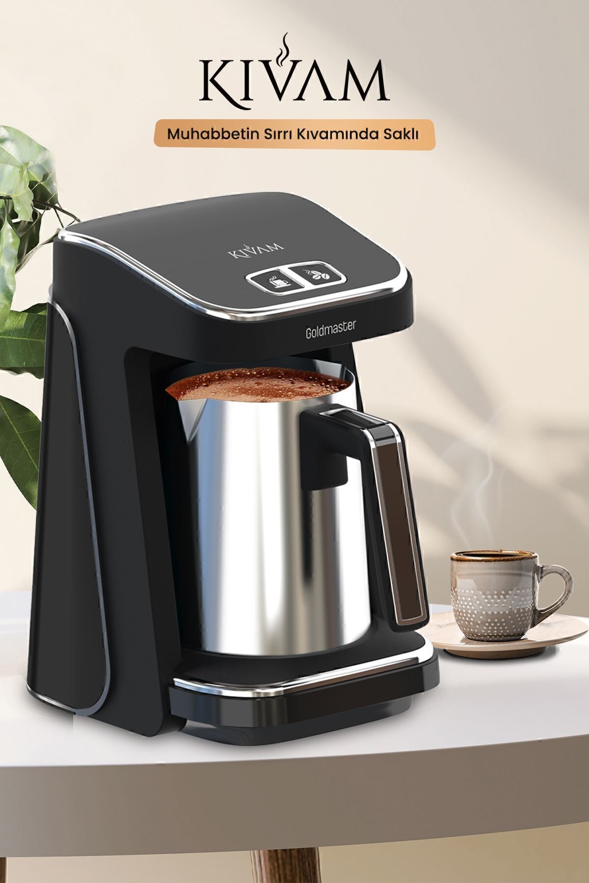 GoldMaster Stainless Steel German Schott Glass Tea Maker and LED illuminated Water Kettle, Stainless Steel Turkish Coffee Maker - MALLTURK
