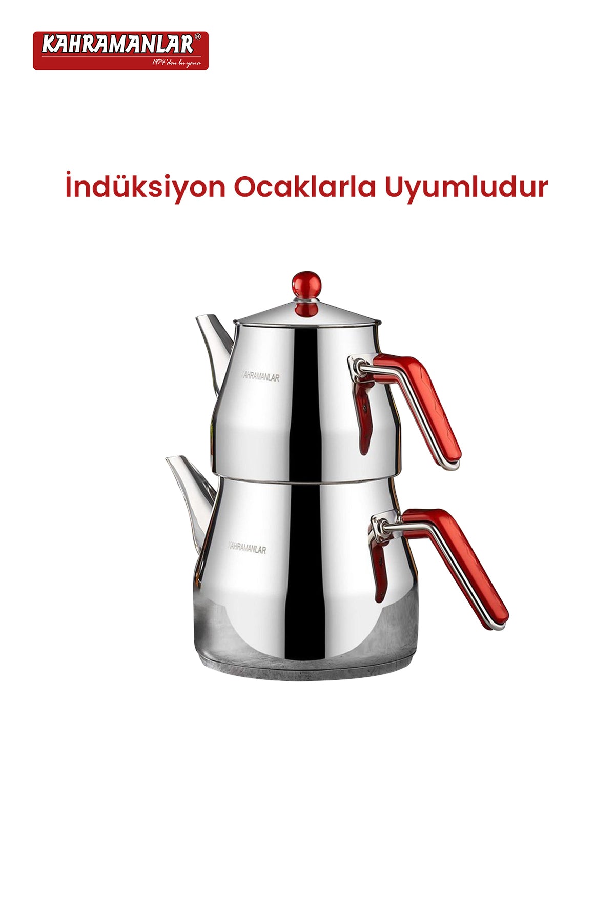 Kahramanlar Prism Medium Size Teapot Set - MALLTURK