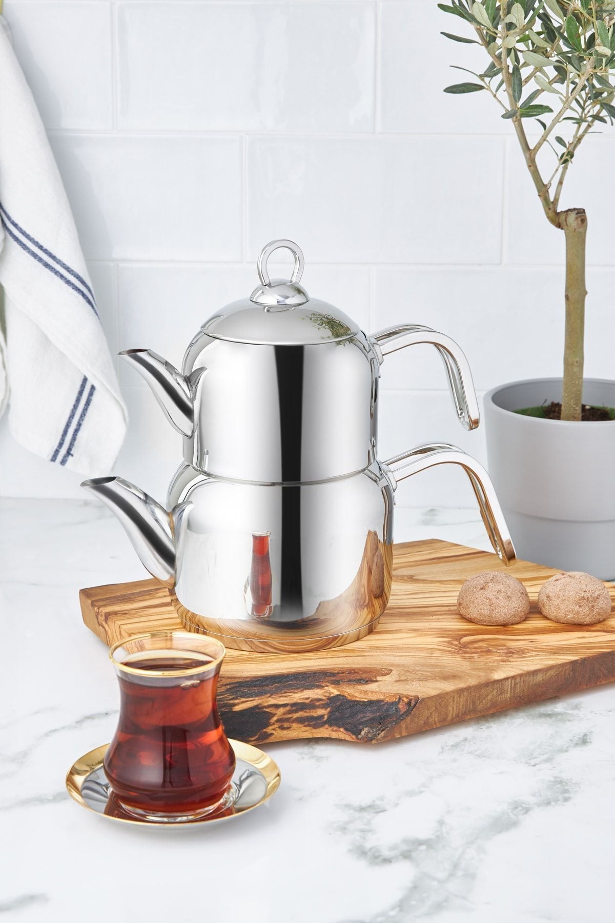 Karaca Manes induction Base Mini Teapot Set, Metal - MALLTURK