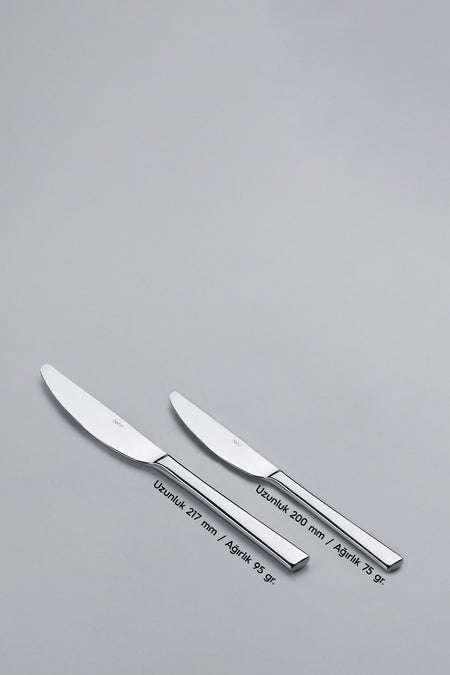 Nehir deniz Plain 12 Place Setting 84 Piece Boxed Flatware Set - MALLTURK