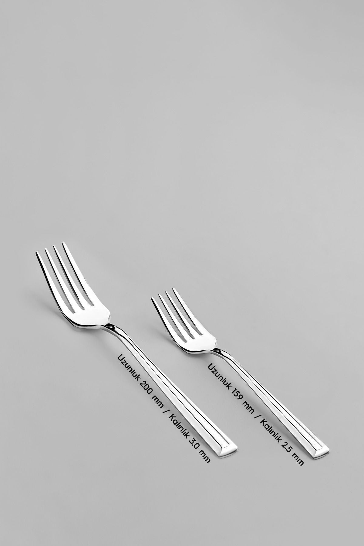 Nehir milano Plain 6 Place Setting 30 Piece Boxed Fork Spoon Set - MALLTURK