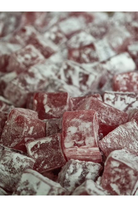 Ertokus Efendi isparta Rose Flavored Mini Turkish Delight Double Roasted 100 Beet Sugar 250 g - MALLTURK
