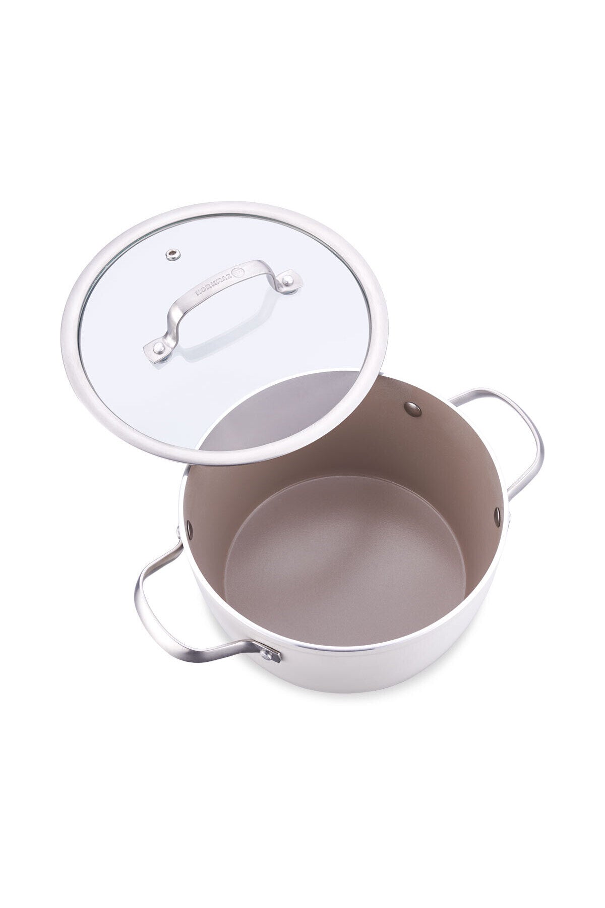 KORKMAZ Nea Sera 7 Piece Vanilya Cookware Set
