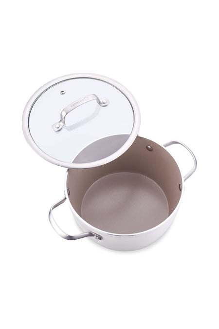 KORKMAZ Nea Sera 7 Piece Vanilya Cookware Set