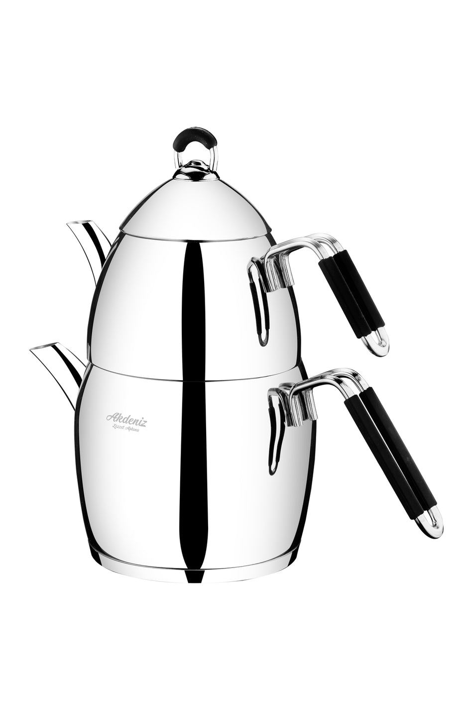 Akdeniz Prestige Medium Size Teapot Set with Silicone Handles 0.85lt.-1.70lt