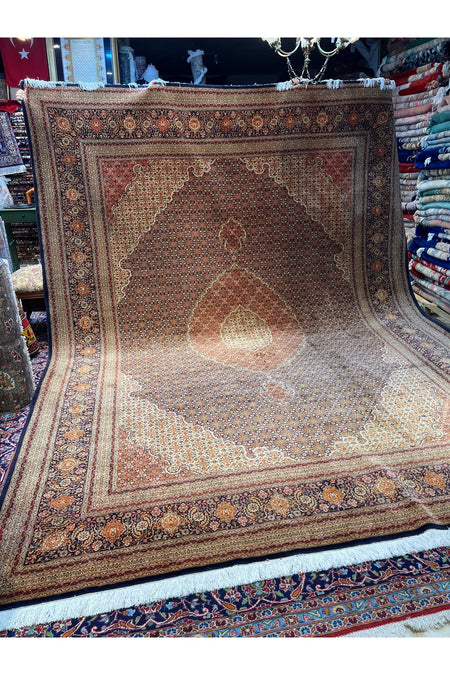 RD RAMAZAN DAG Hand Rug Art Hand-Woven Iranian Mahi Rug Wool Blend Premium Quality Size 400x300 - MALLTURK