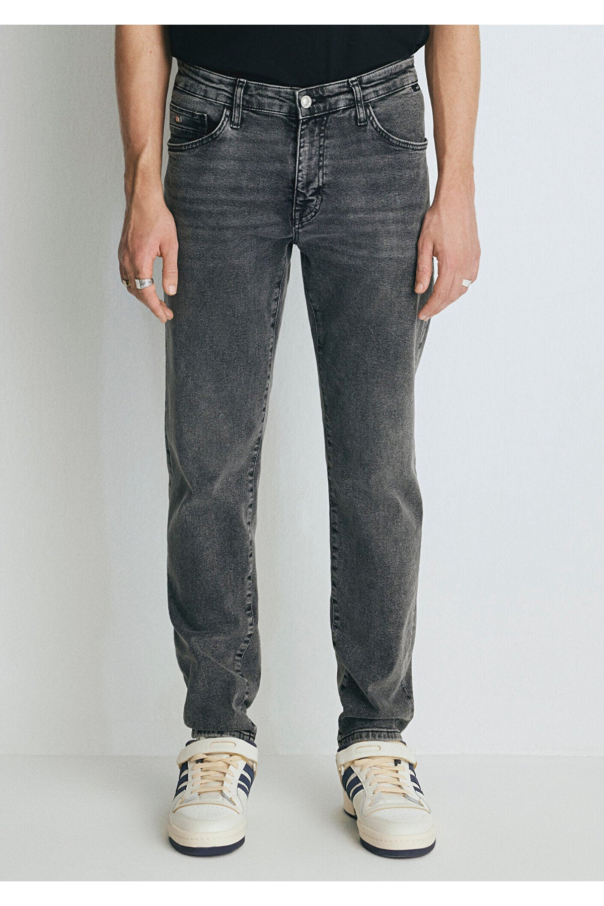 Mavi Milan College Shaded Dark Grey Jeans 0081085201 - MALLTURK