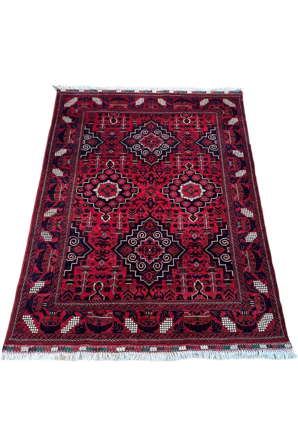 SIRVAN Rug Hand-Woven Afghan Rug - 204x151 - MALLTURK