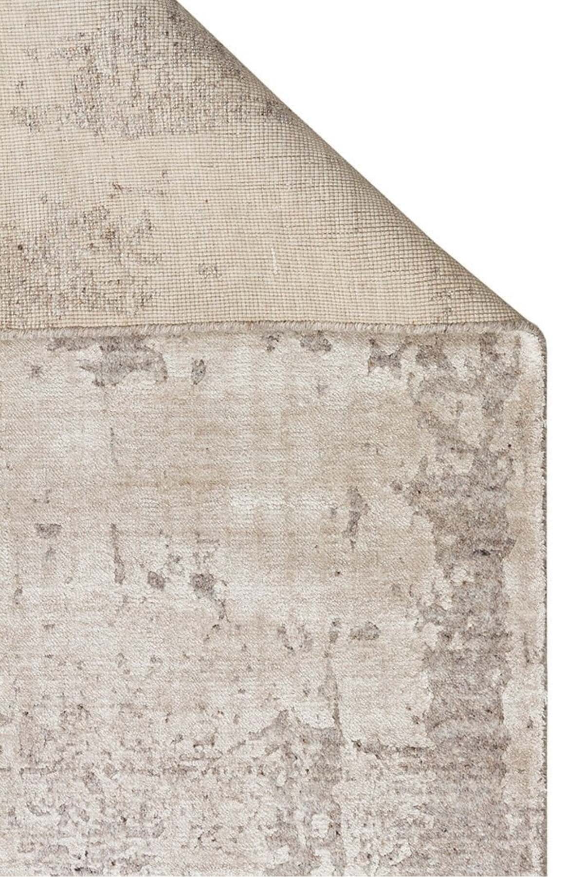 Kalesta Rug Grace Grey, Self-Patterned Pattern Wool, Viscose and Cotton Blend Pattern Elegant Living Room Rug - MALLTURK