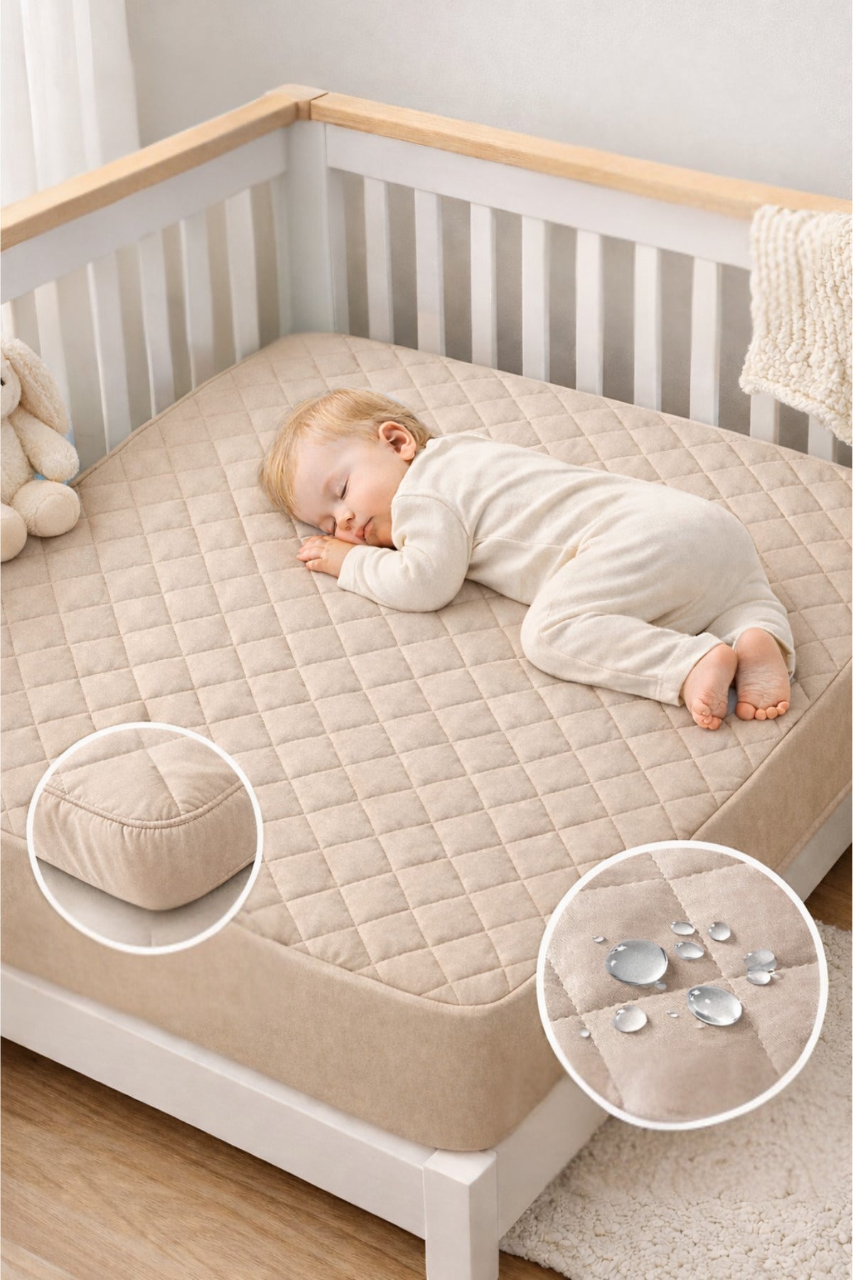Formeya Waterproof Cotton Quilted Fitted Baby & Kids Mattress Protector - MALLTURK