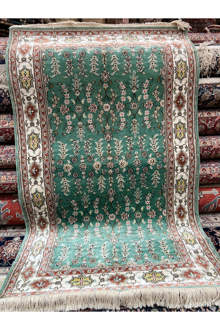 RD RAMAZAN DAG Hand Rug Art Hand-Woven Chinese Silk Rug 1.50x92 - MALLTURK