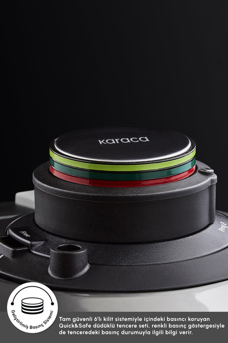 Karaca Quick And Safe induction Base Pressure Cooker Set 6+8 Lt - MALLTURK