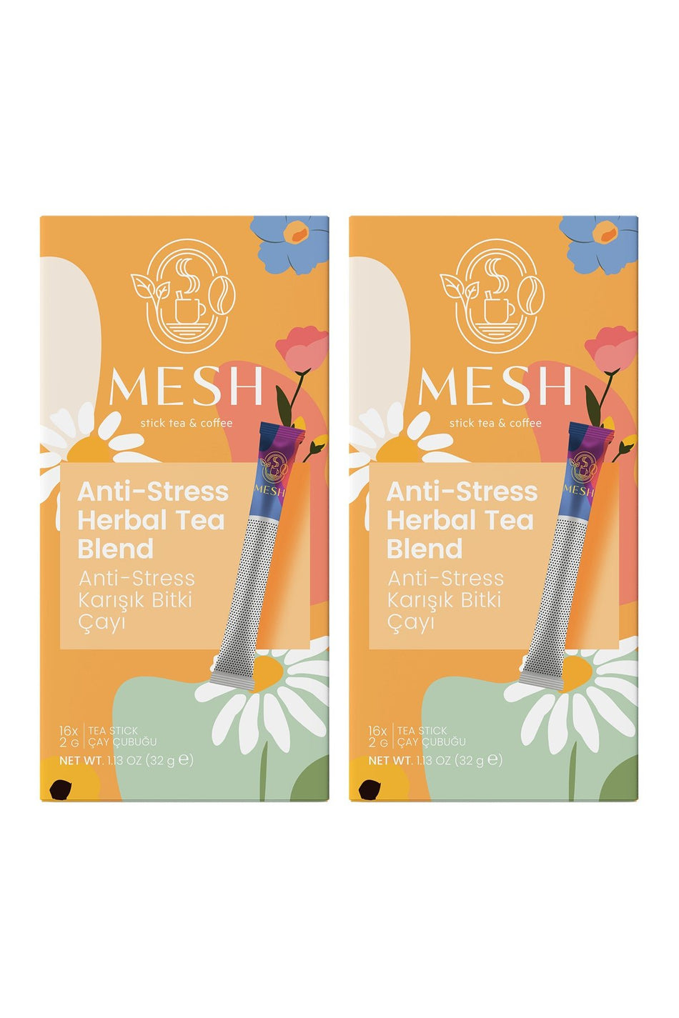 Mesh Stick Passionflower Relaxing Chamomile Tea Anti-stress Herbal Tea 2 Packs in 1