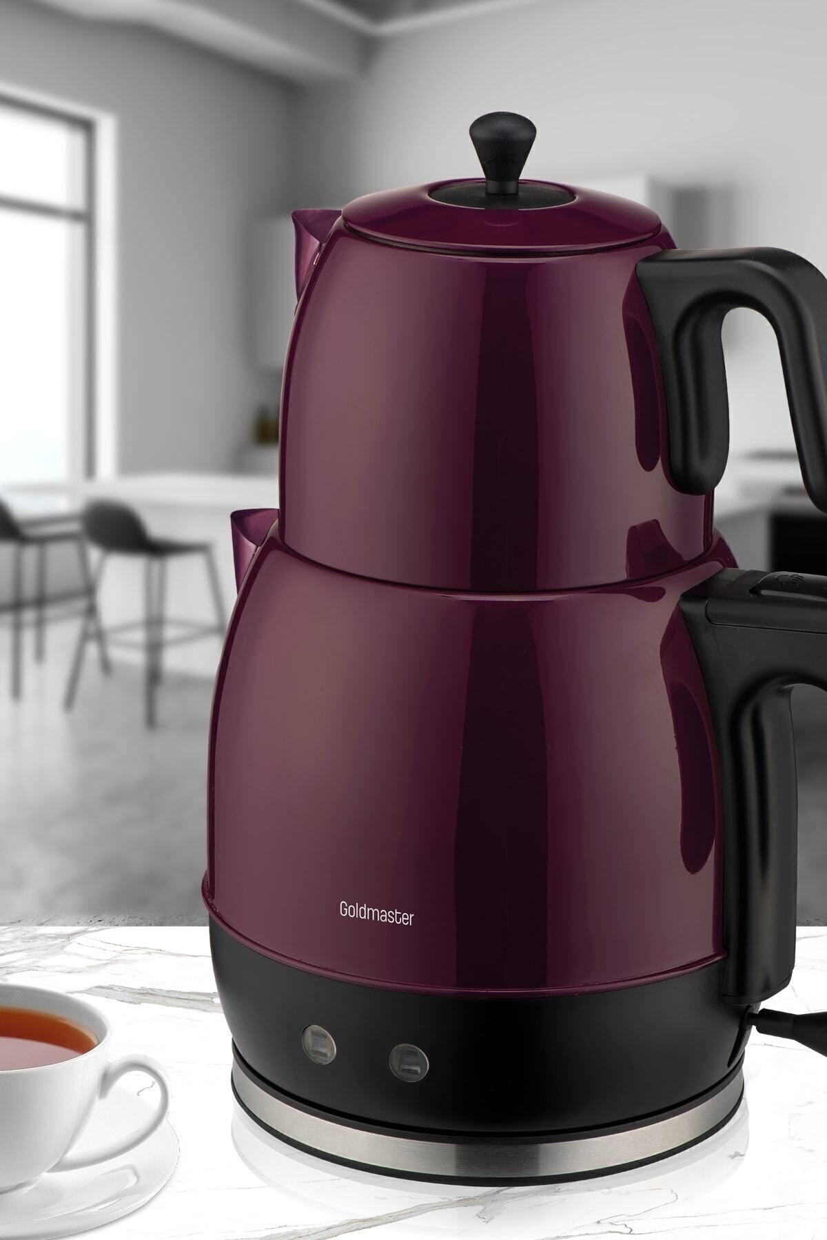 GoldMaster Bora 2200 Watt XL Stainless Steel Tea Maker and Water Kettle with Drip-Free Spout - MALLTURK