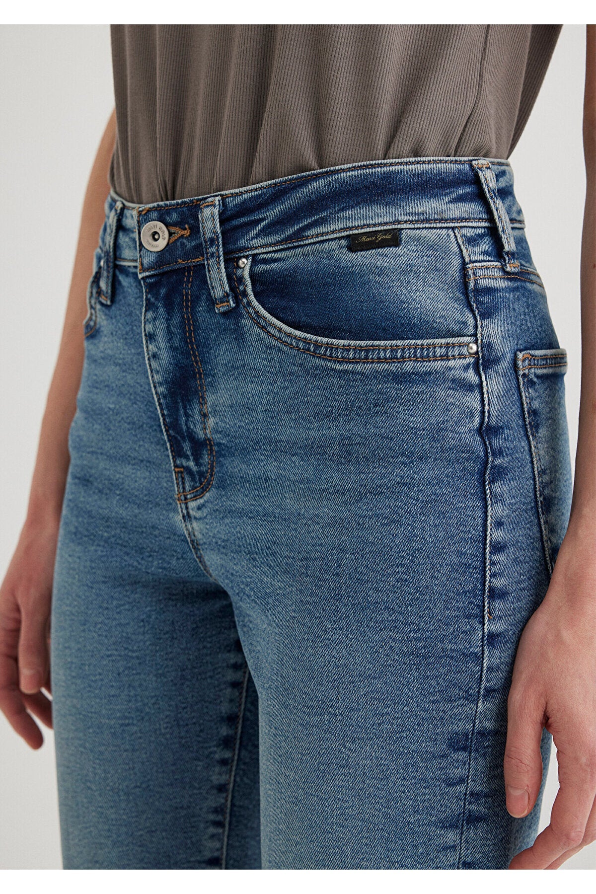 Cindy Gold Shape Misty indigo Mavi Jeans 100277-89183 - MALLTURK