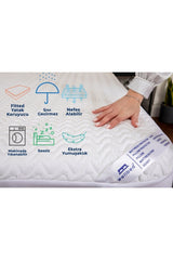 Genel Markalar Waterproof Cotton Quilted Fitted Mattress Protector - MALLTURK