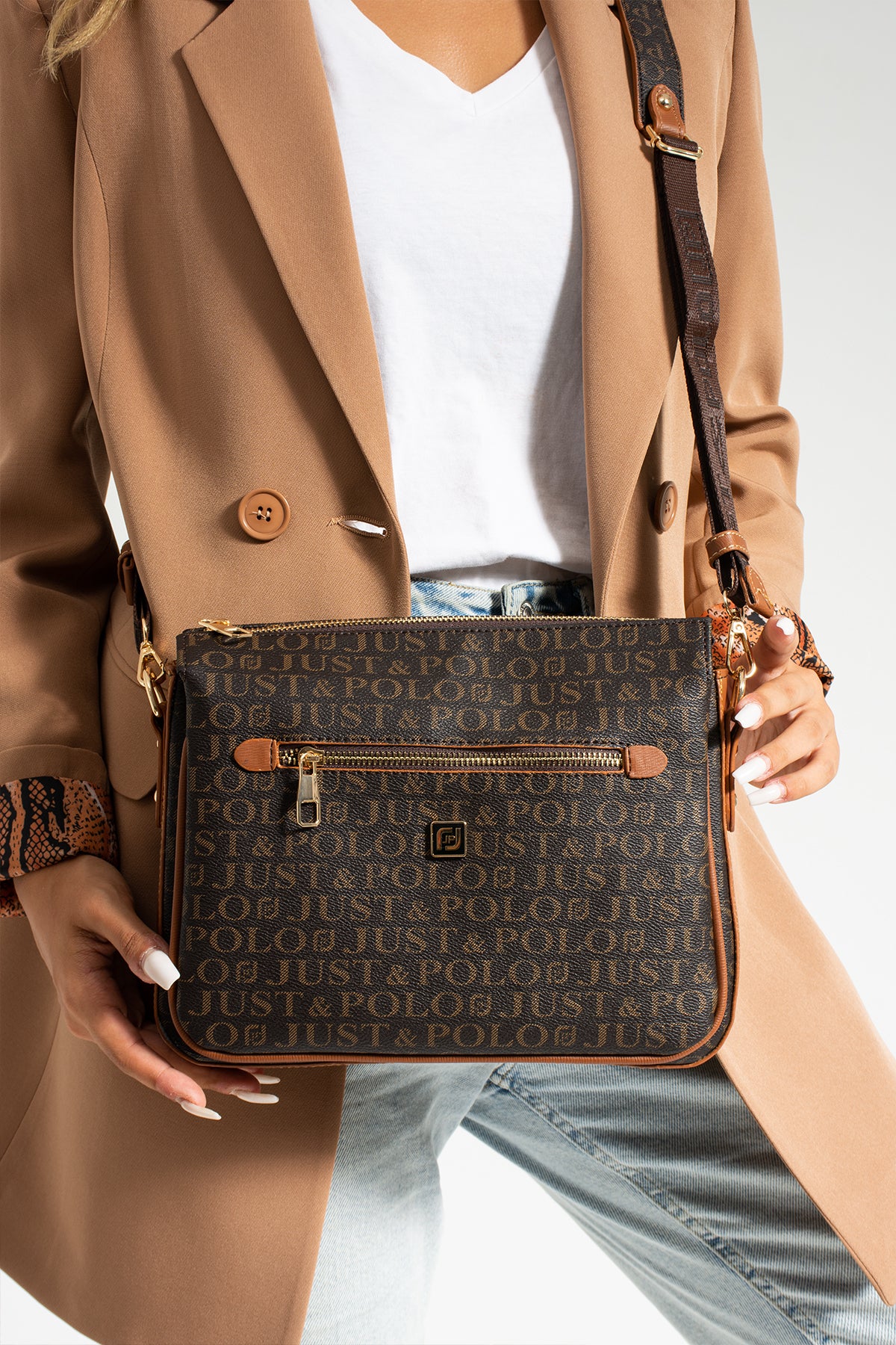 Just Polo Women's Shoulder Bag Color Brown - MALLTURK