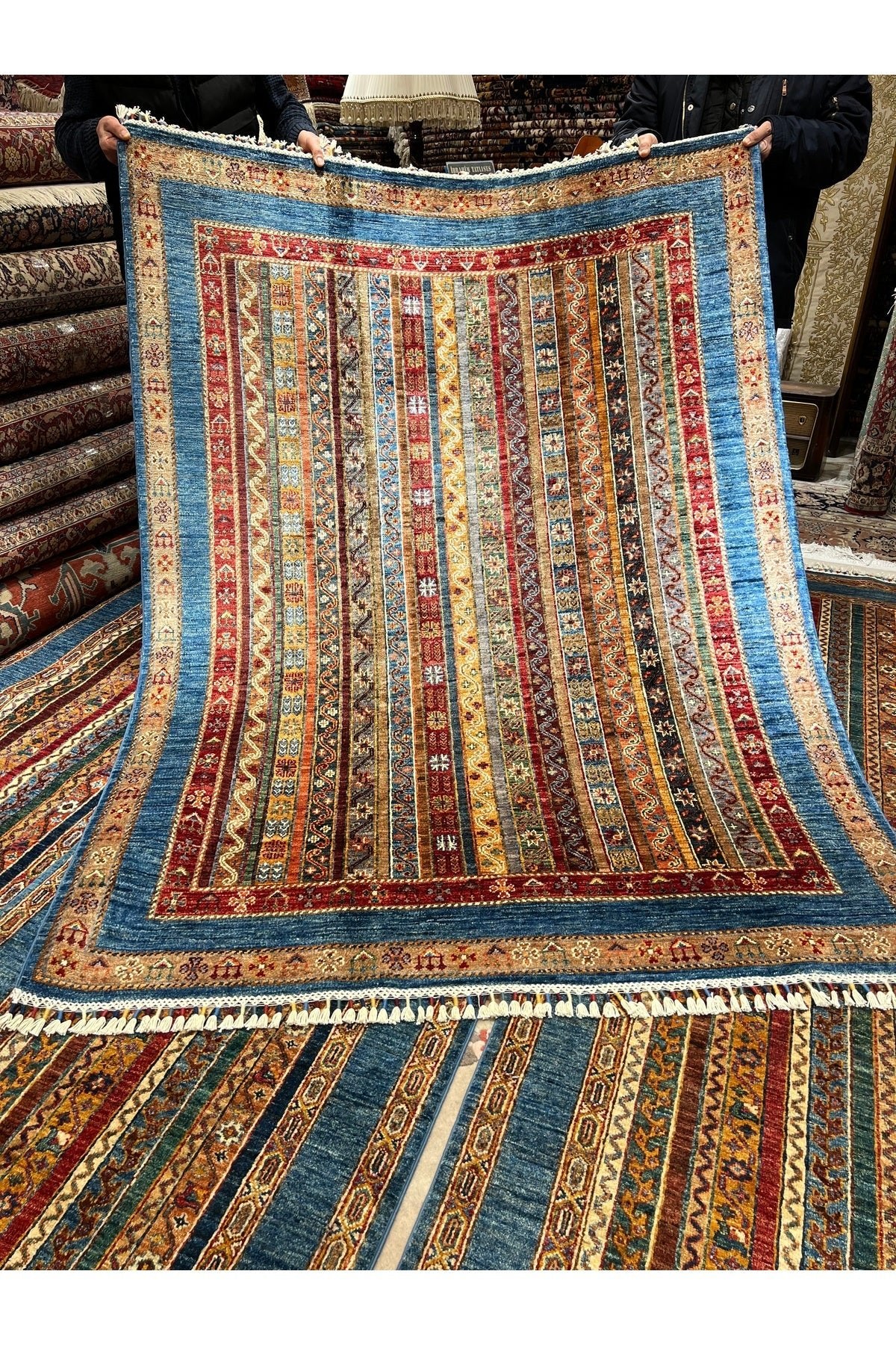 RD RAMAZAN DAG Hand Rug Art Hand-Woven Afgan Rug Sal Pattern Premium Quality Size 207x152 - MALLTURK