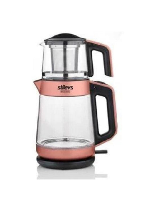 Stilevs Bicay Glass Teapot - Copper - MALLTURK