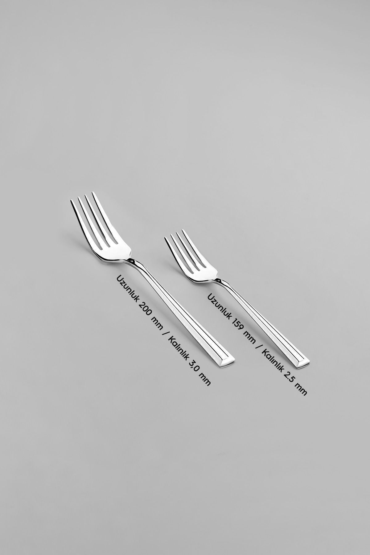 Nehir milano Plain 12 Place Setting 60 Piece Boxed Fork Spoon Set - MALLTURK