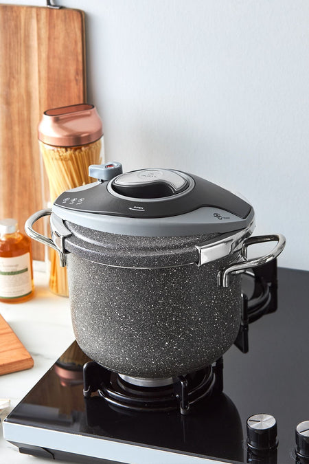 Karaca Biogranit Steel Plus Pressure Cooker Grey 6 Lt - MALLTURK