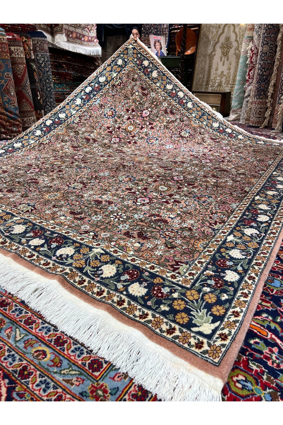 RD RAMAZAN DAG Hand Rug Art Hand-Woven Hereke Rug Lalezar Design Premium Quality Size 240x196 - MALLTURK
