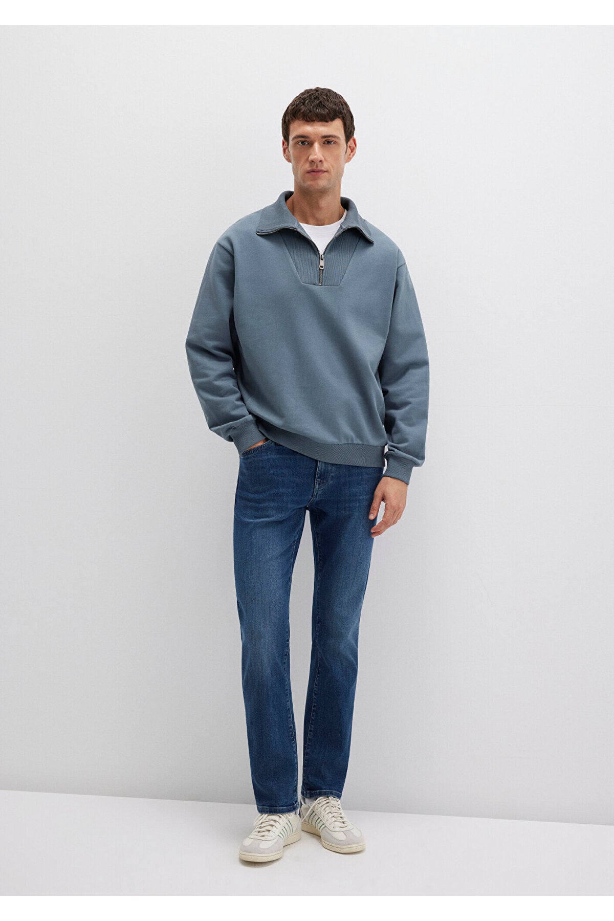 Martin Premium Mavi Shaded Dark Jeans 0037888222 - MALLTURK