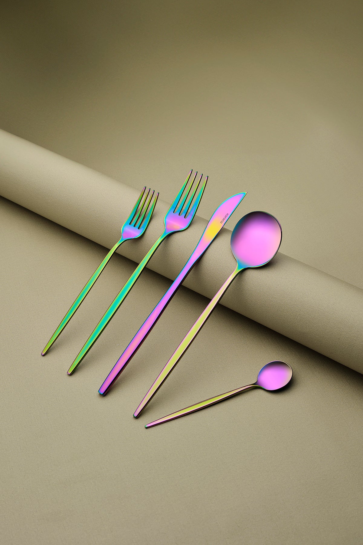 Karaca orion rainbow 30 Piece 6 Place Setting Flatware Set - MALLTURK