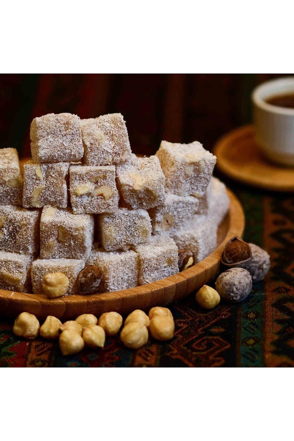OLGUN kuruyemis ici findik Filled Turkish Delight 1000 g - MALLTURK