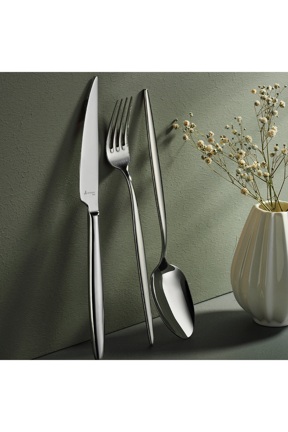 Aryildiz alta 60 Piece 12 Place Setting Flatware Set - MALLTURK