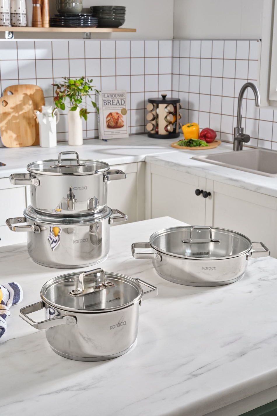Karaca Valora Induction Compatible 8 Piece Cookware Set - MALLTURK