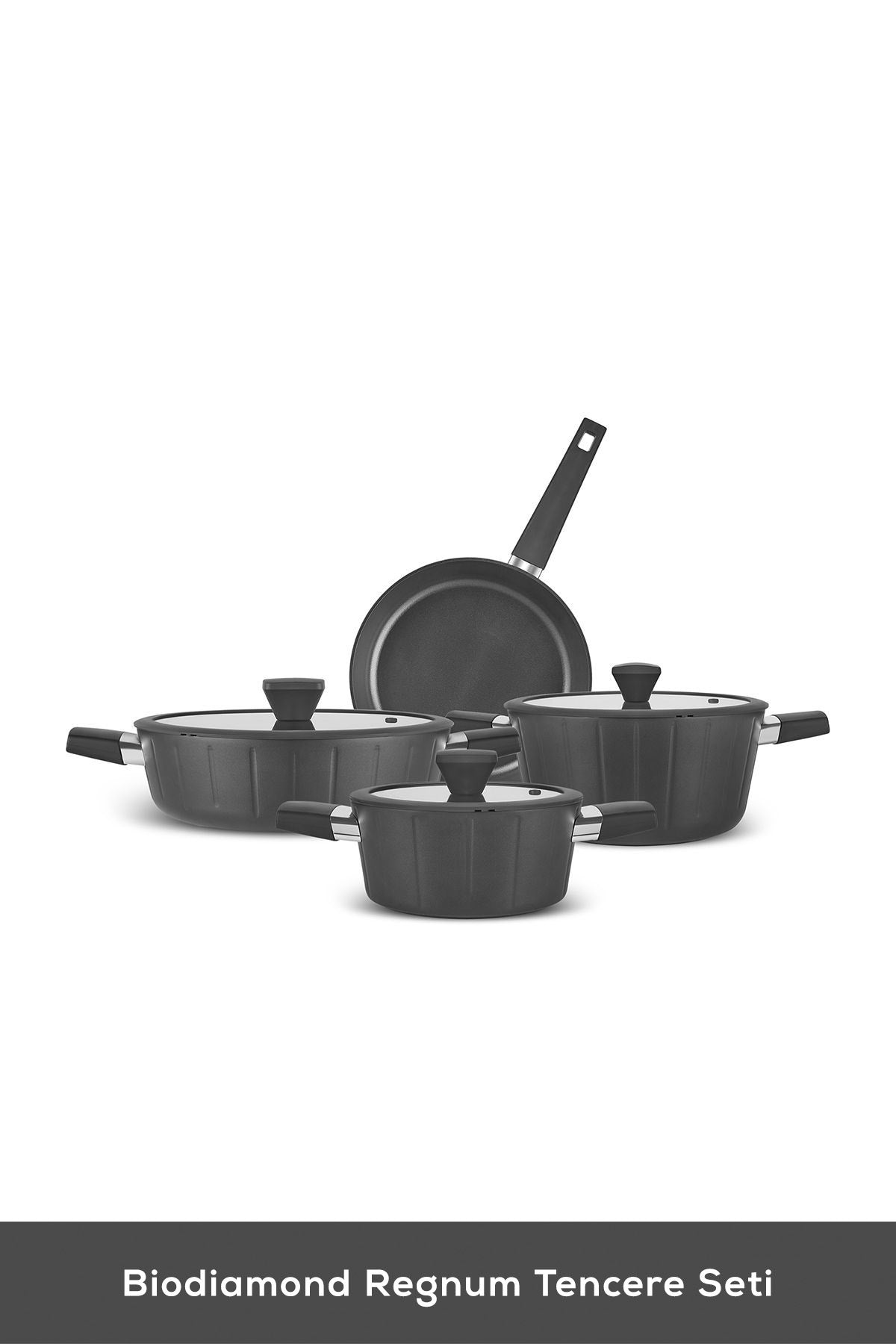 Karaca Biodiamond Regnum Induction Compatible 7 Piece Cookware Set - MALLTURK