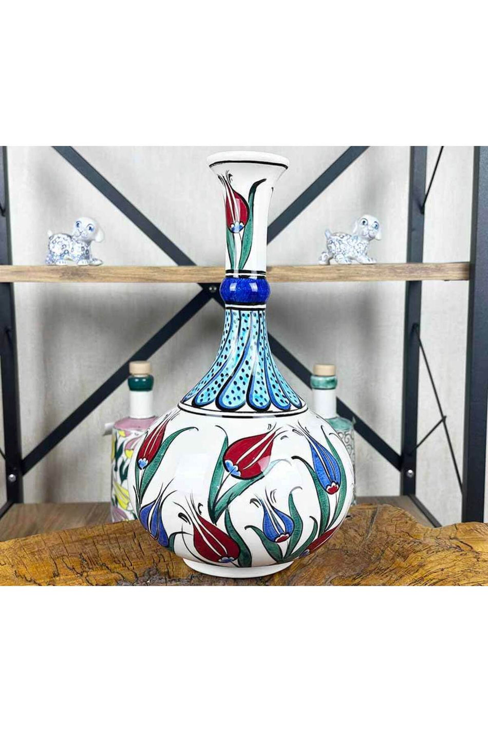 Gift from the Cini Evi to State Officials – Iznik Tile Vase - MALLTURK
