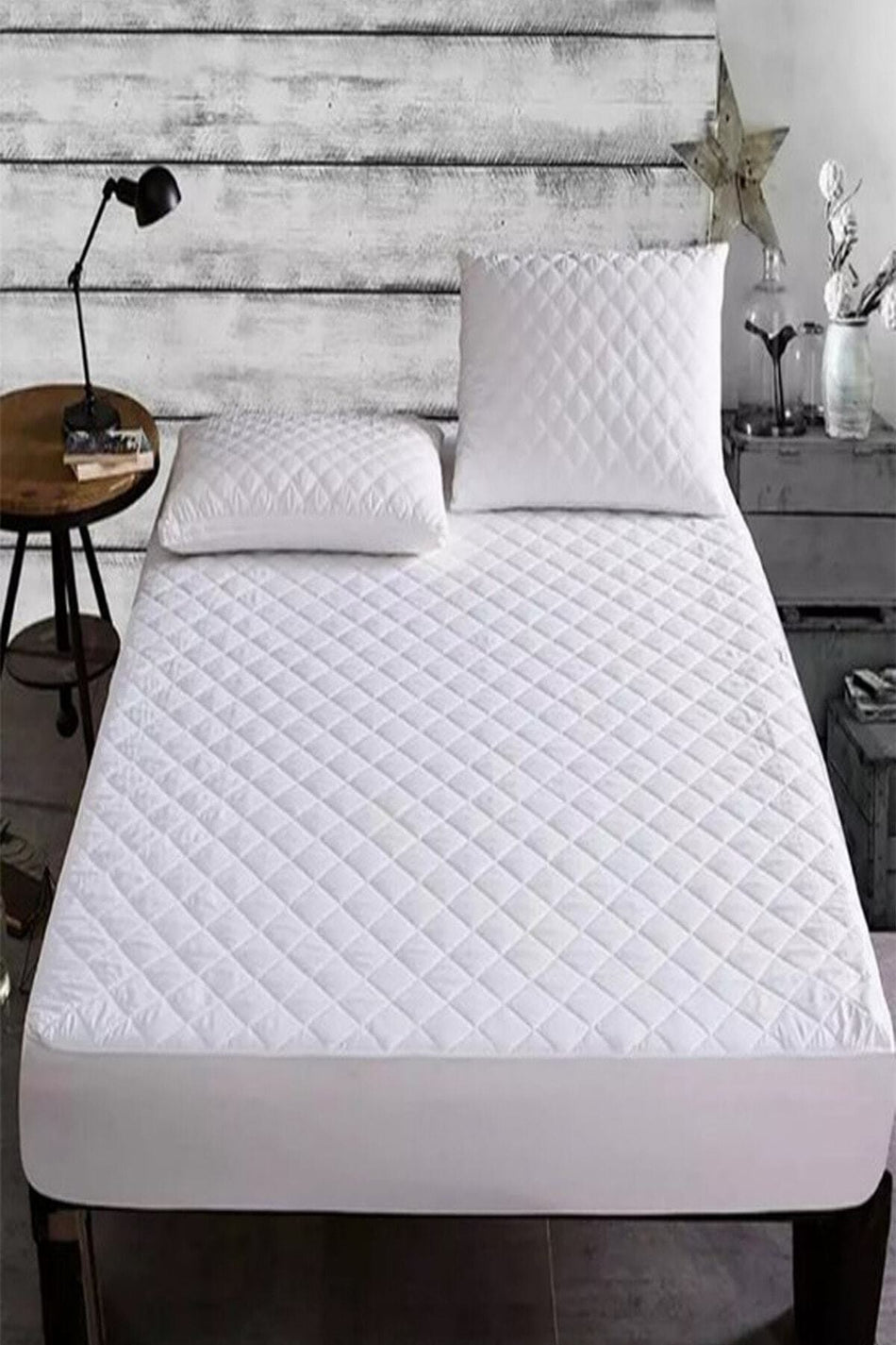 Madame Blue Waterproof Quilted Fitted Mattress Protector - MALLTURK