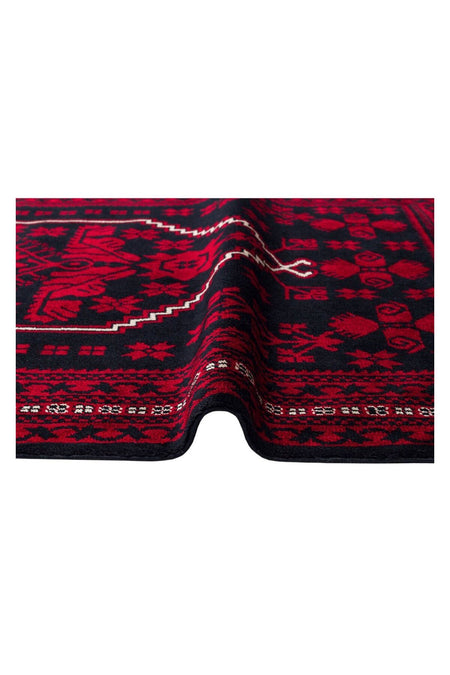 Eko Hali NOSTALGIA 956 BLUE Afghan / Yagcibedir Patterned Handcrafted Tencel Usak Carpet Produced on Special Looms. - MALLTURK