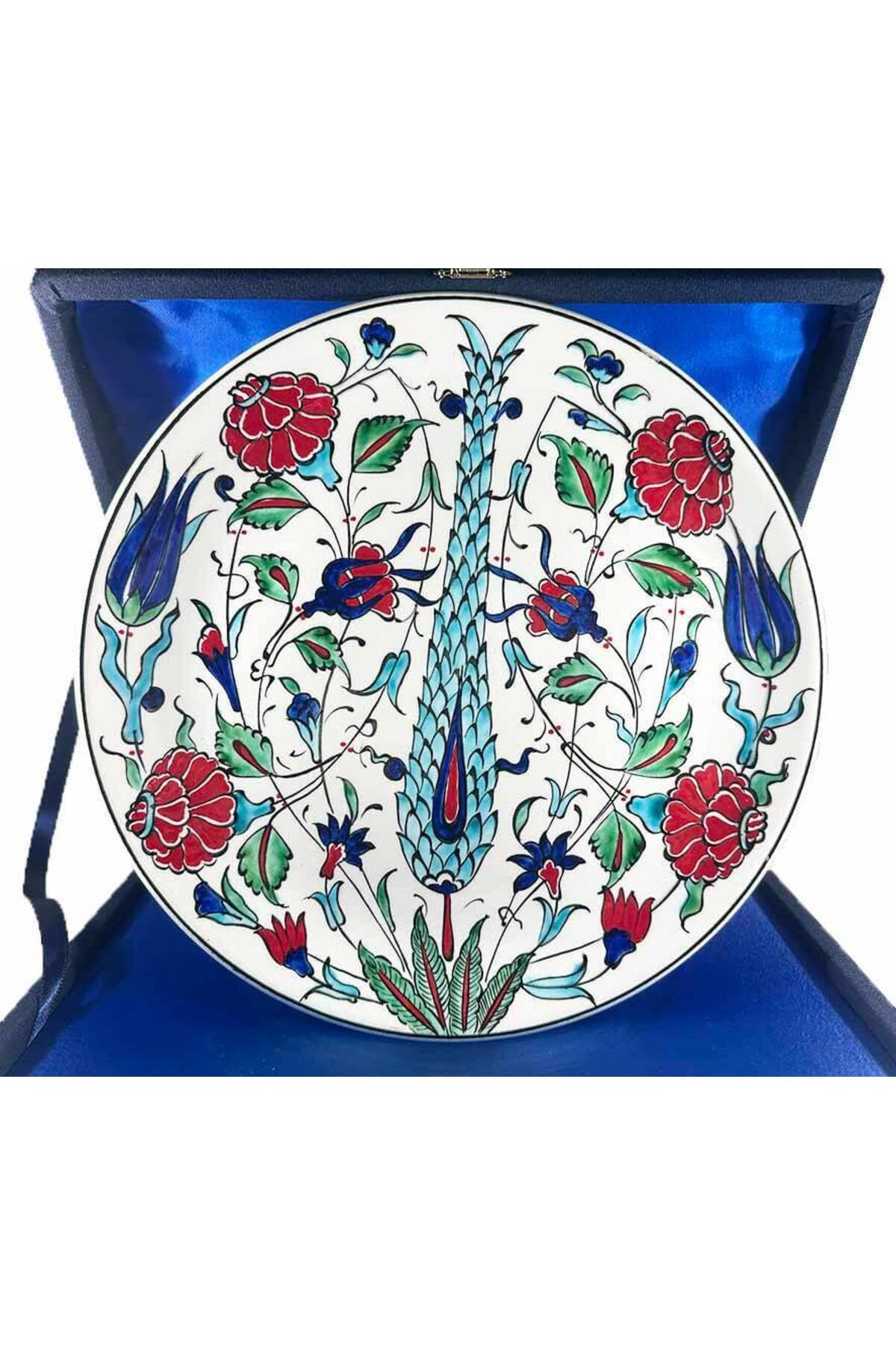 Cini Evi Selvi Garden Iznik Tile Plate - MALLTURK