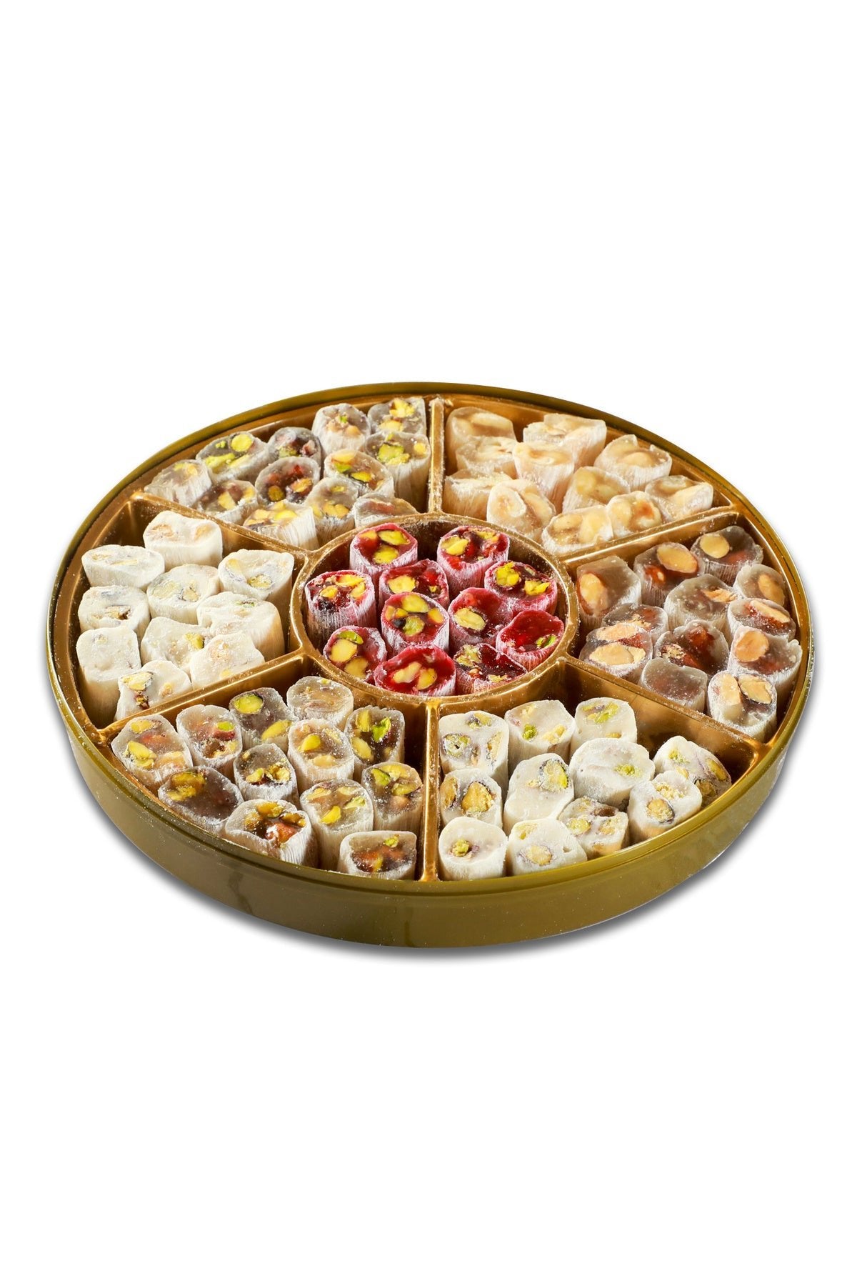 Haci serif Assorted cerezli Round fitil Turkish Delight 500g - MALLTURK