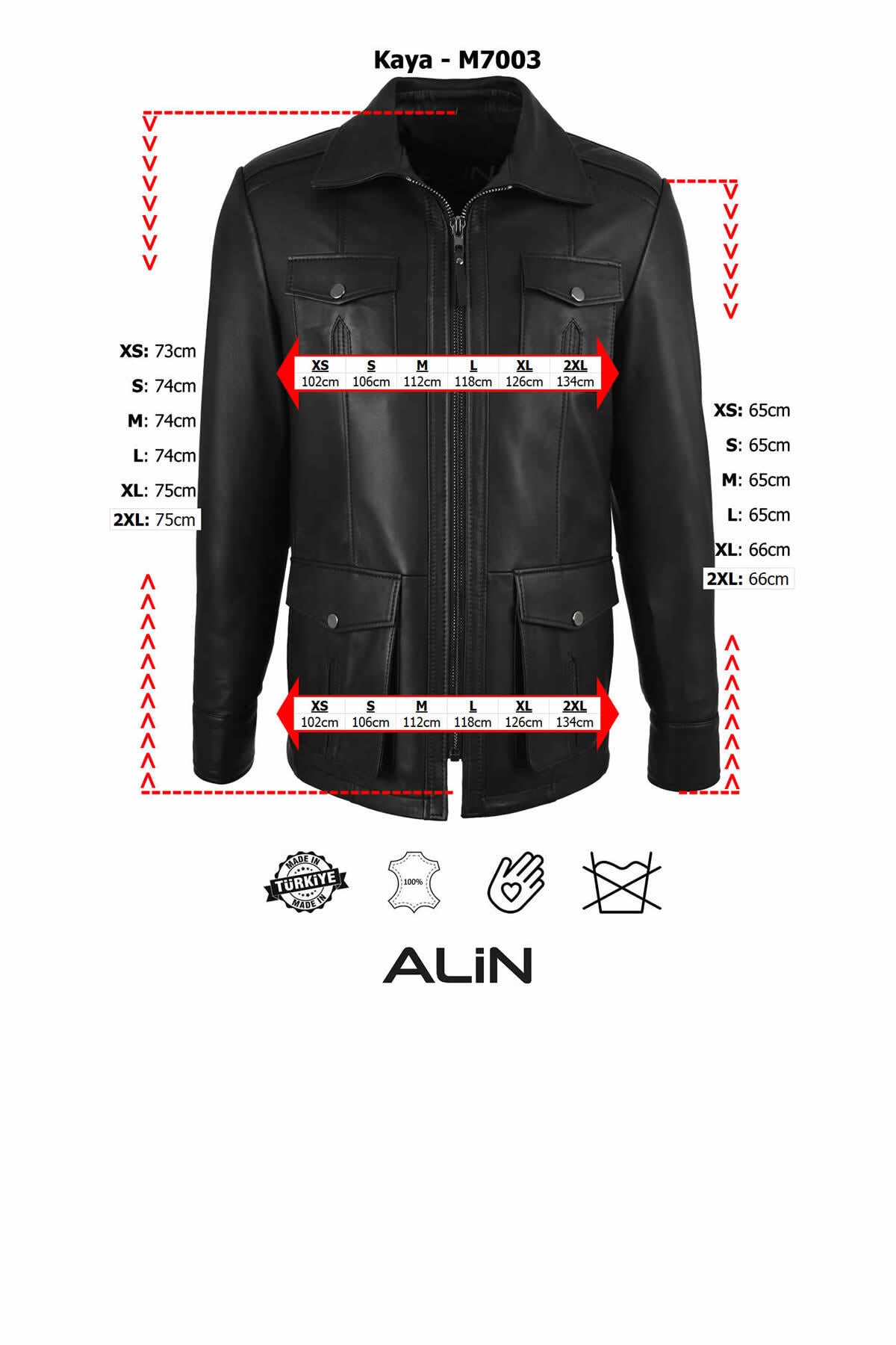 ALIN Kaya Men's Genuine Leather Zip-Up Leather Jacket Brown - MALLTURK