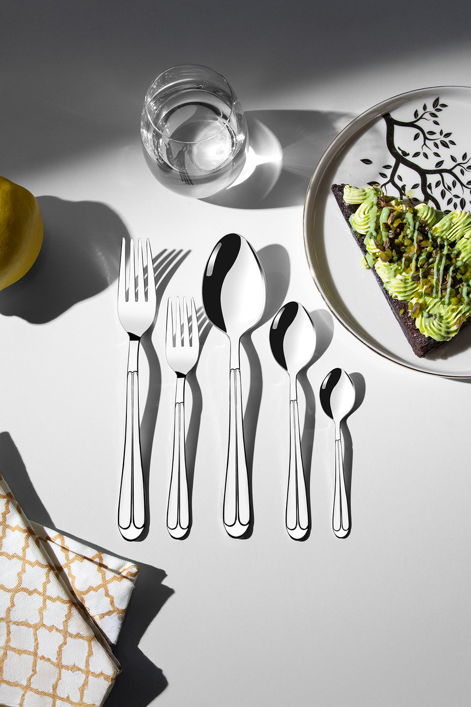 Nehir saray Plain 6 Place Setting 30 Piece Boxed Fork Spoon Set - MALLTURK