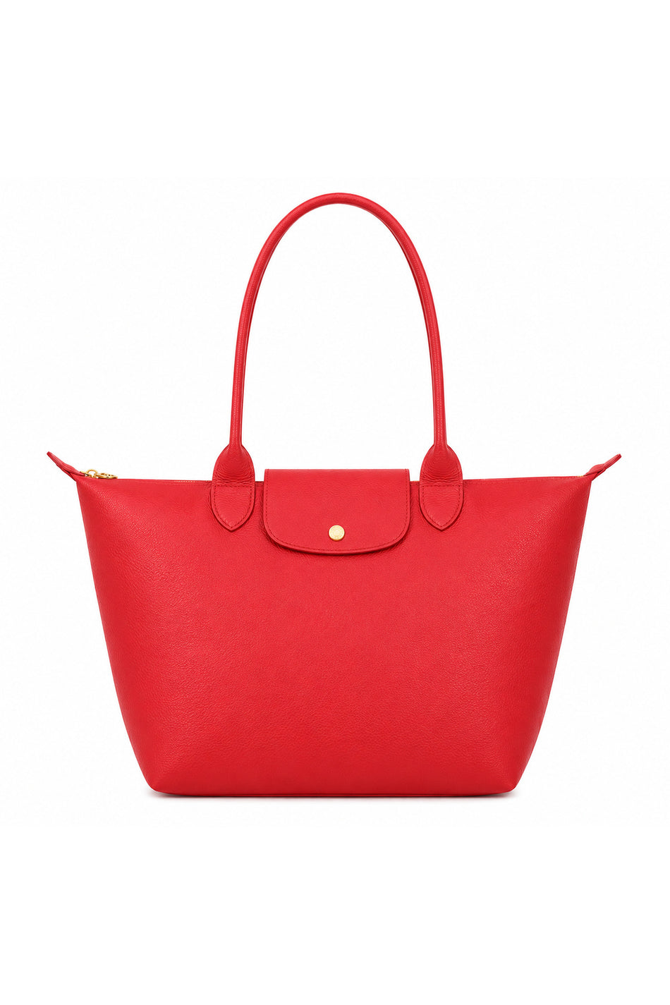 Fubileather Genuine Leather Cognac Everyday Tote Bag 28*26 Red