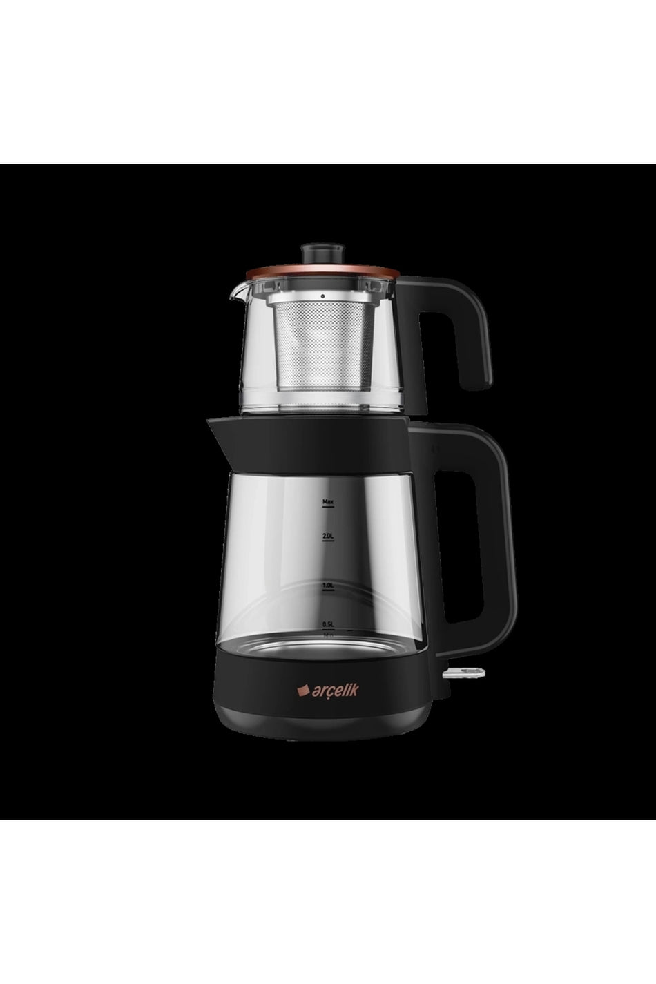 Arcelik CM 6964 S Resital Black 1900 W Tea Maker with Glass Teapot - MALLTURK