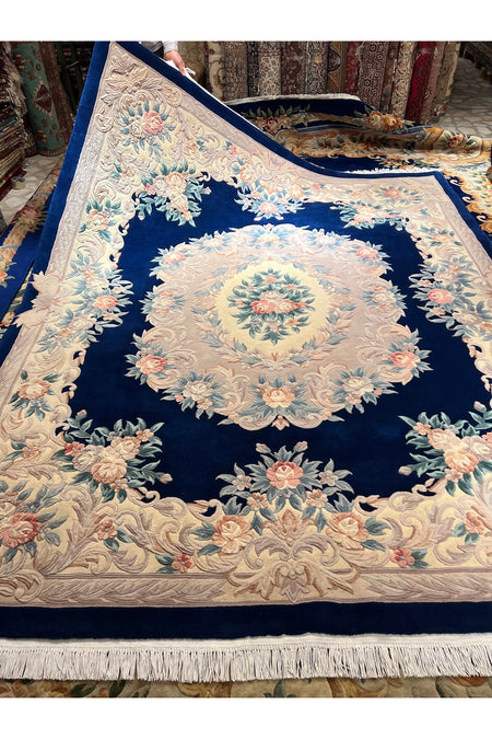 RD RAMAZAN DAG Hand Rug Art Hand-Woven Embossed Chinese Rug Premium Quality Navy Color Exceptional bir Urun Size 300x240 - MALLTURK