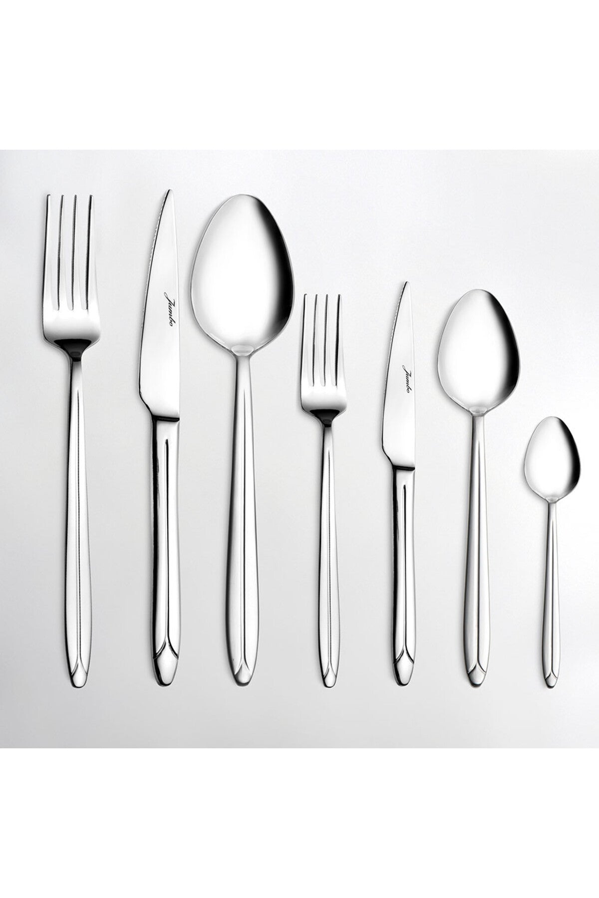 Jumbo lale 84 Piece 12 Place Setting Flatware Set - MALLTURK