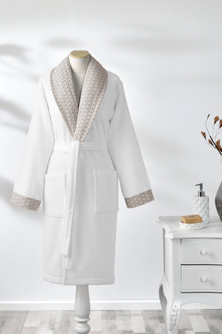 Ozdilek Strap Shawl Collar Bathrobe - MALLTURK