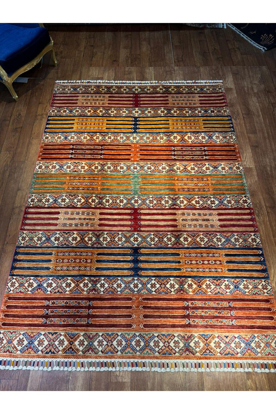 Wool Hand-Woven Afghan Rug