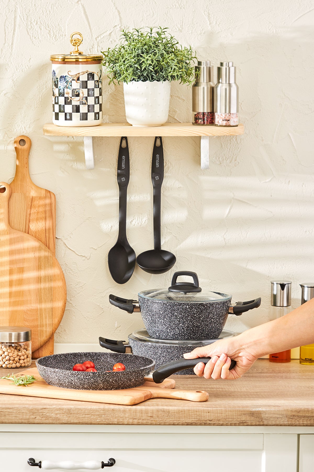 Emsan Luna 7 Piece Cookware Set - MALLTURK